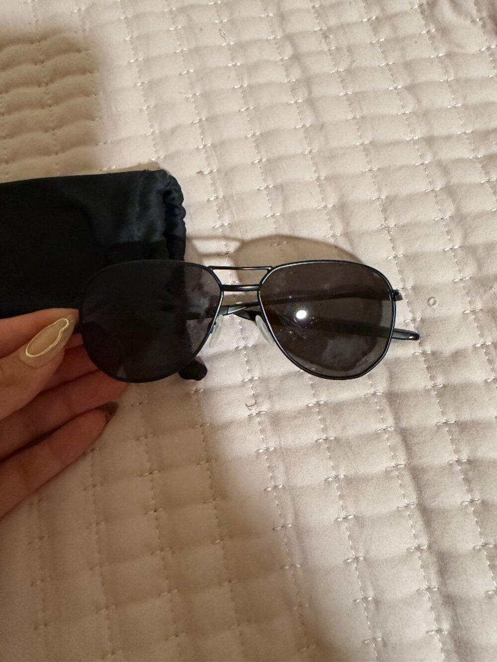 Oakley black aviator sunglasses